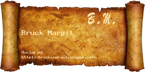 Bruck Margit névjegykártya